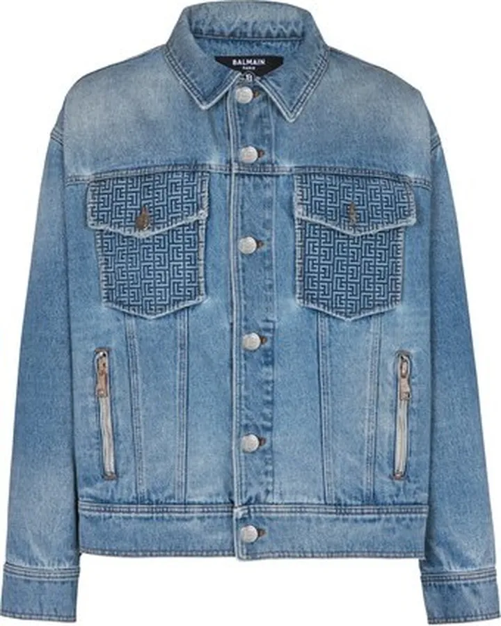 Balmain logo denim jacket