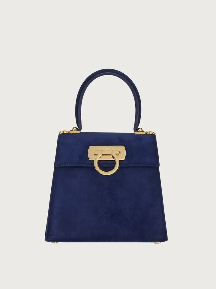 Ferragamo Women Iconic Top Handle (S) Blue