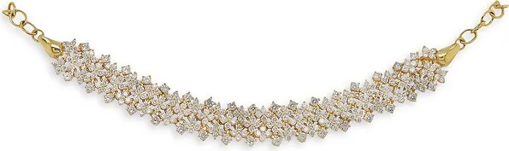 14K Yellow Gold & 3.00 TCW Diamond Mesh Bracelet