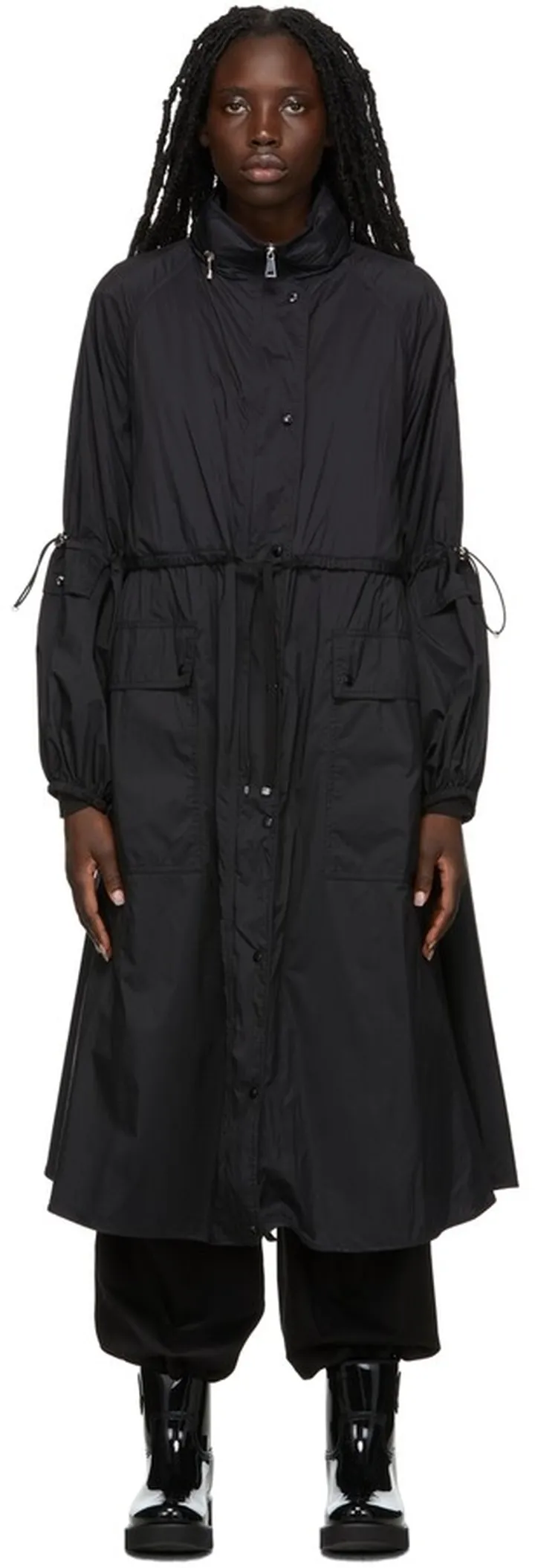 Moncler Black Lins Long Parka