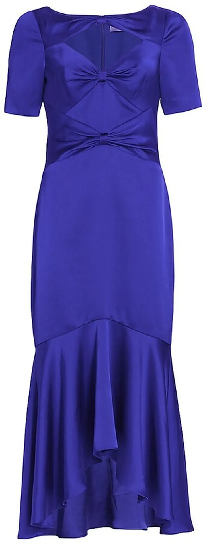 Veronica Satin Bow Midi Dress