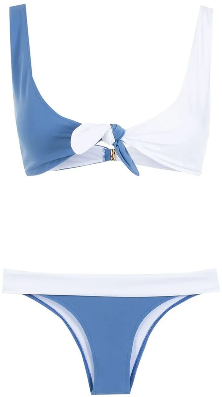 Two-Tone Design Bikini Set