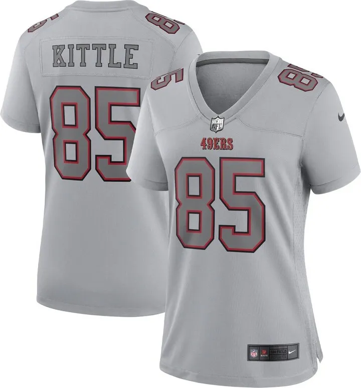 Women's Nike George Kittle Gray San Francisco 49ers Atmosphere Fashion Game Jersey