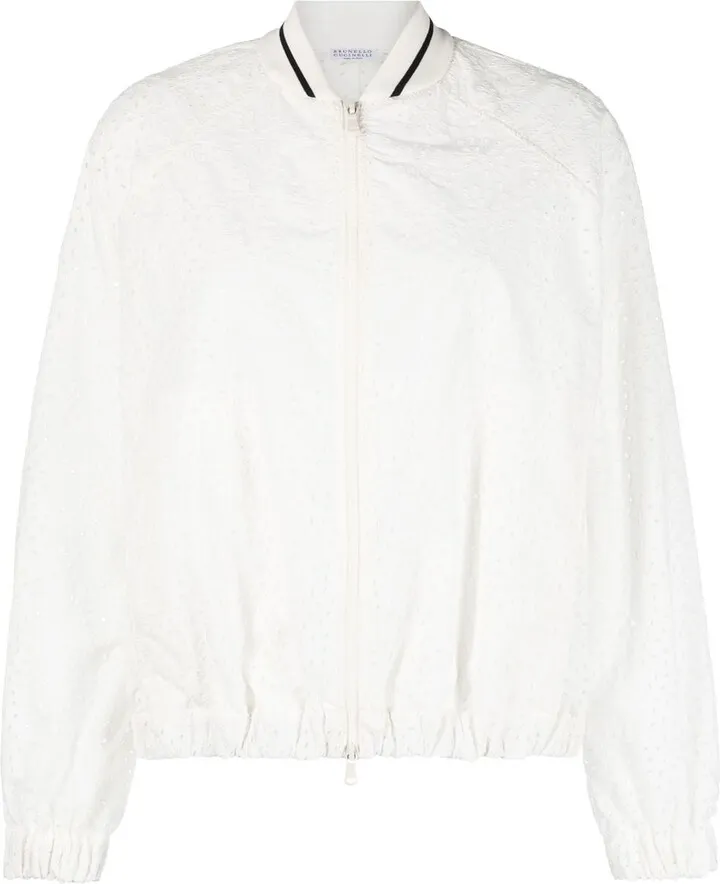 Broderie Anglaise Bomber Jacket