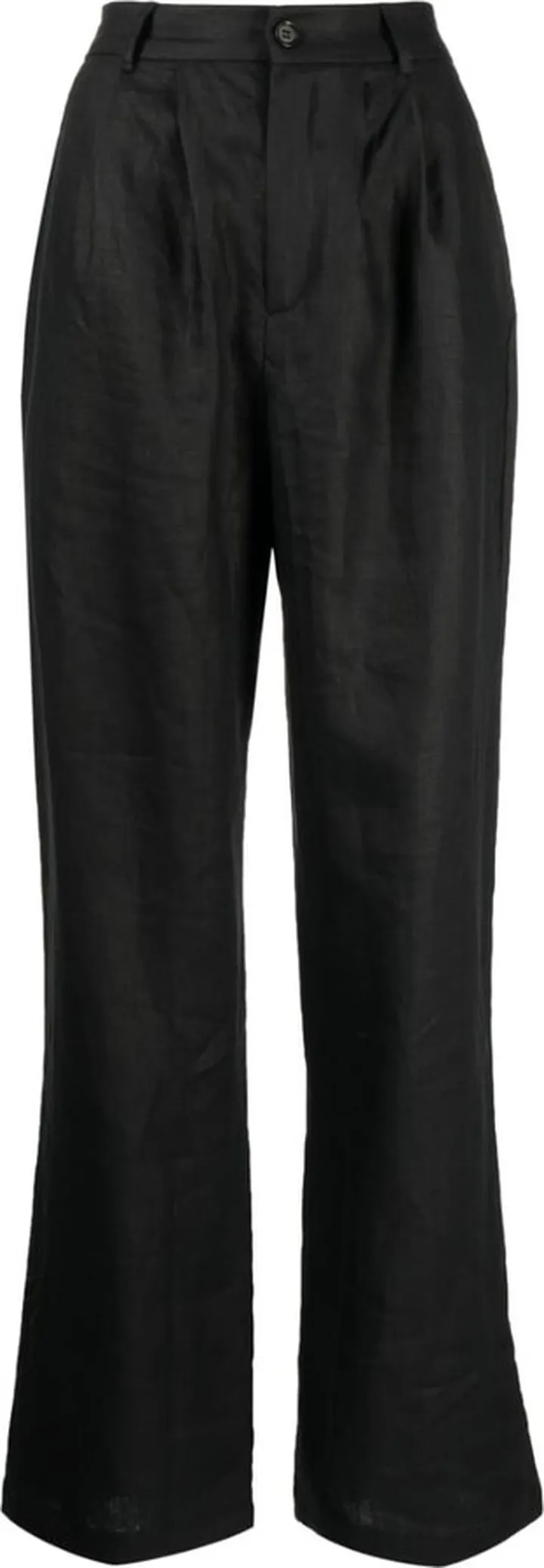 Straight-Leg Linen Trousers