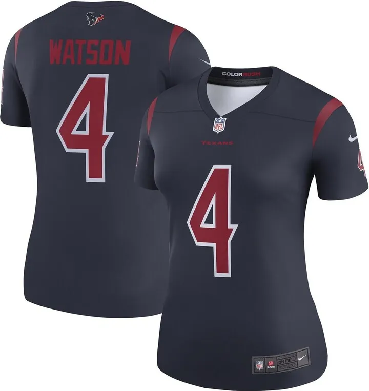 Nike Women's Deshaun Watson Houston Texans Color Rush Legend Jersey - Navy