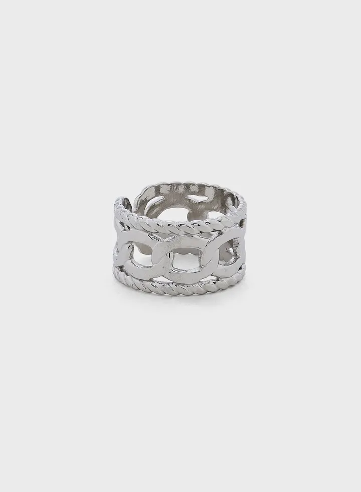 Electra Twist Chain Design Ring