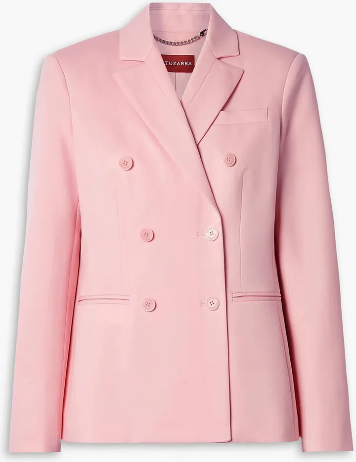 Ana double-breasted wool-blend blazer