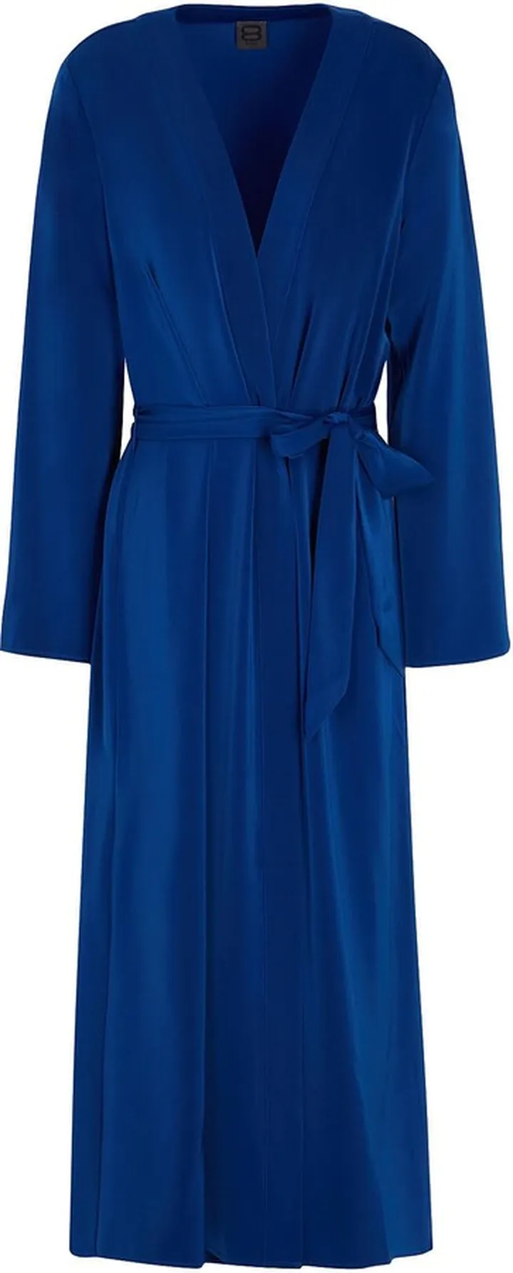 Recycled Poly Belted Robe Dressing Gown Or Bathrobe Blue