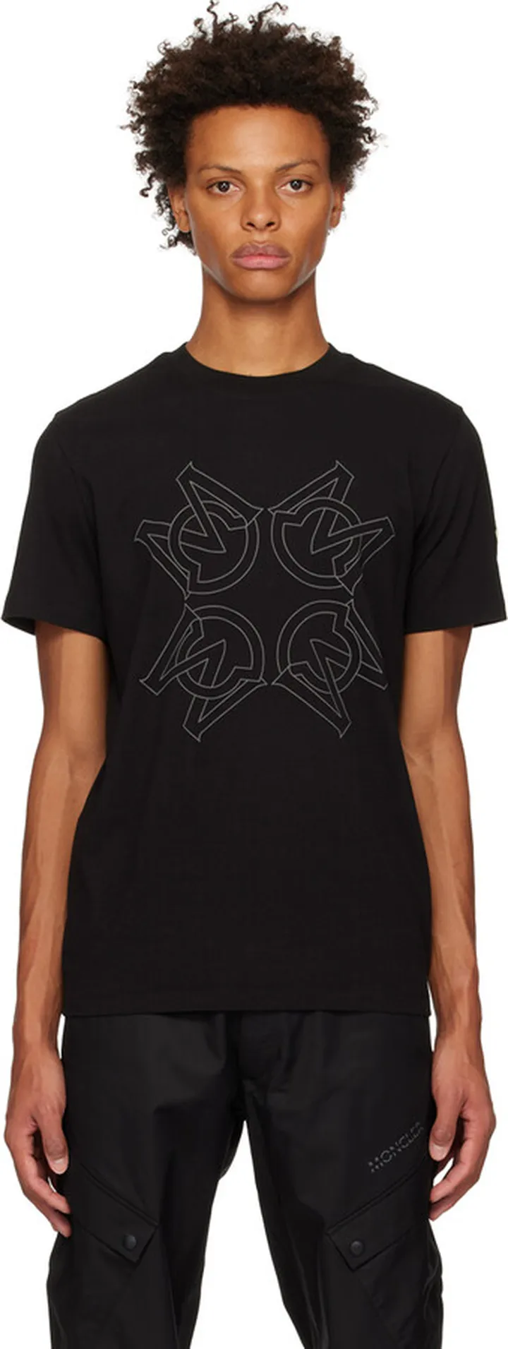 Moncler Black Monogram T-Shirt