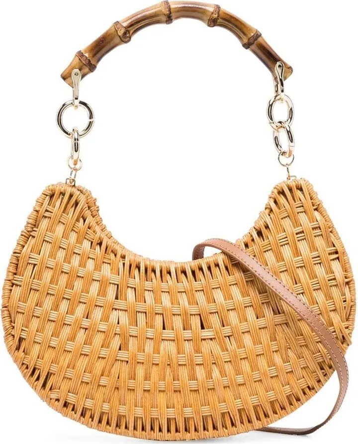 Woven Wicker Shoulder Bag