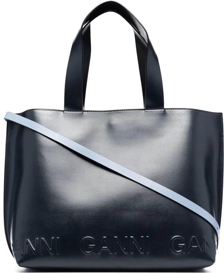 East West logo-embossed tote bag