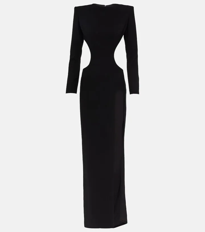 Cutout side-slit gown