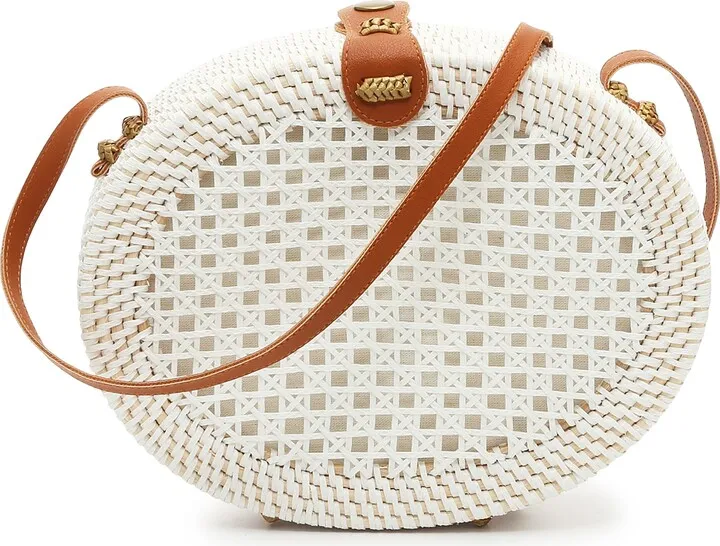 Crown Vintage Woven Oval Crossbody
