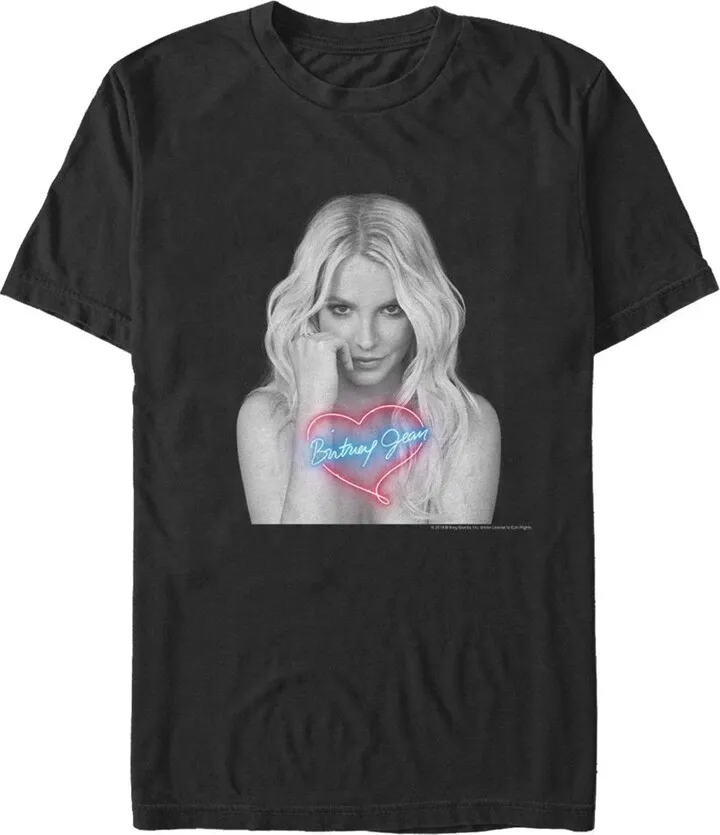 Men's Britney Spears Jean Album Cover T-Shirt - Black - X Large