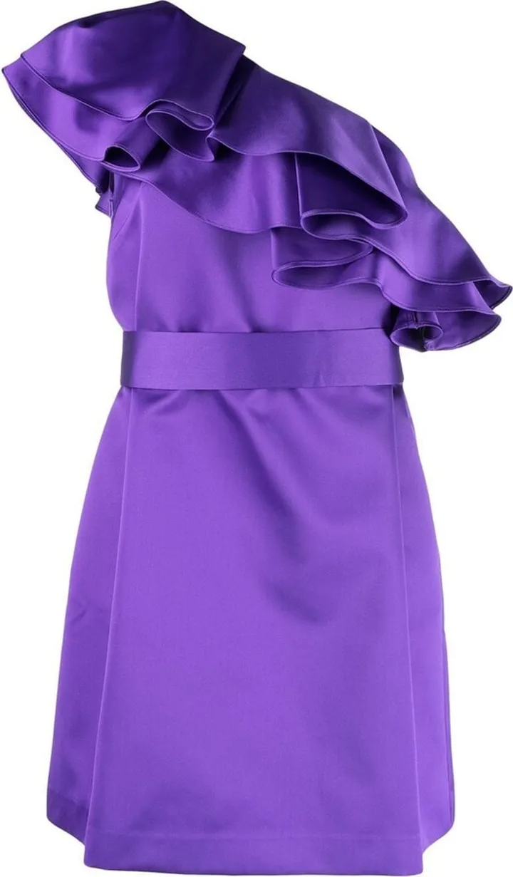 Assymetric Ruffled Mini Dress