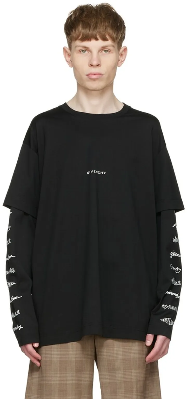 Givenchy Black Cotton T-Shirt