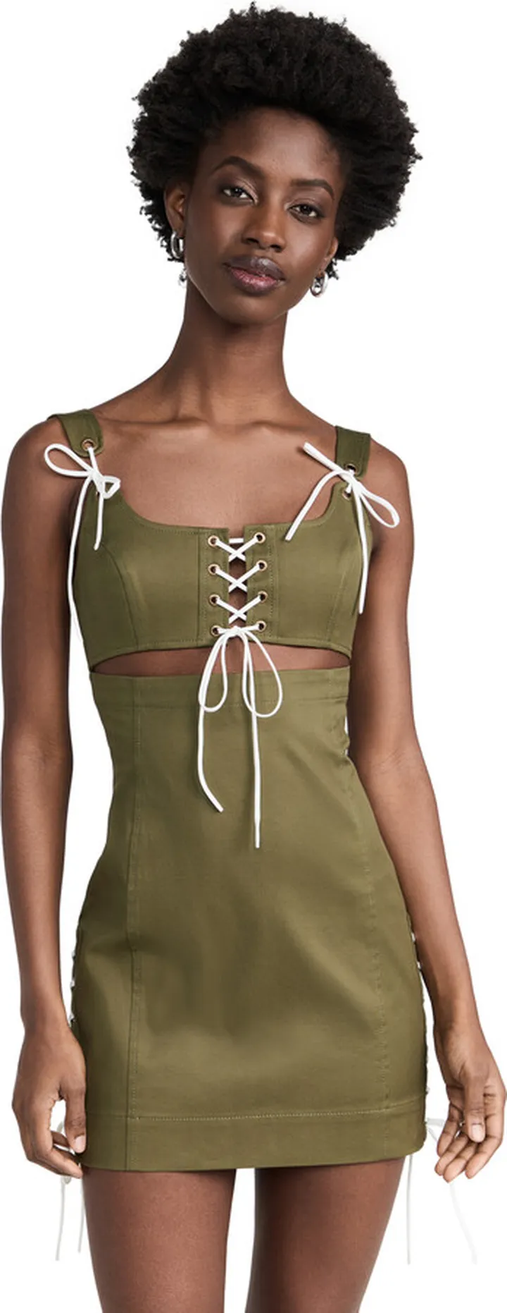 Monse Laced Detail Mini Dress