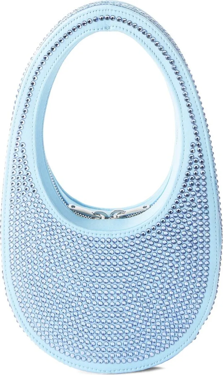 Mini swipe crystal embellished bag