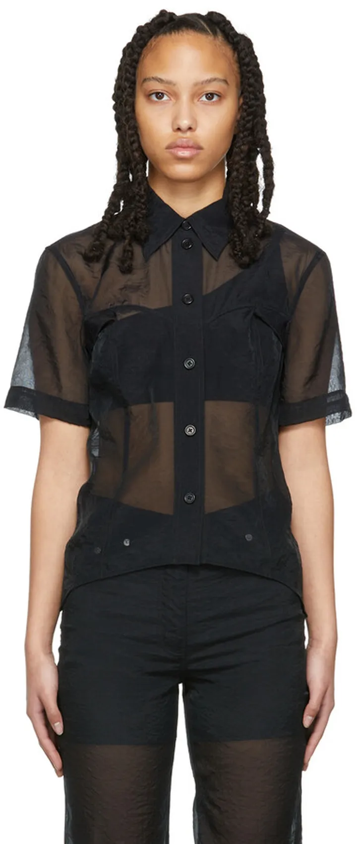 Helmut Lang Black Sheer Shirt