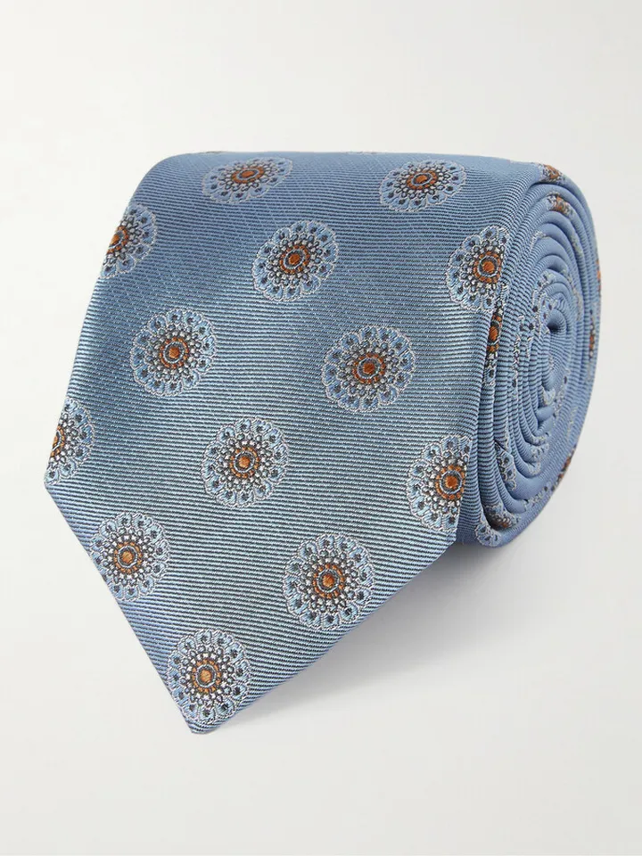 Waldegrave 8.5cm Embroidered Silk-Faille Tie