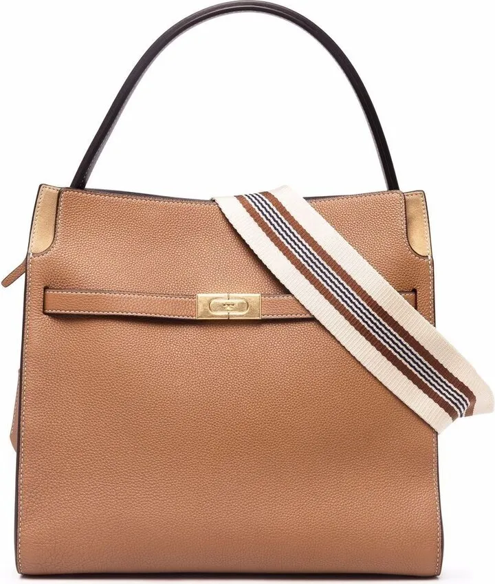 Brown Lee Radziwill Leather Double Tote Bag