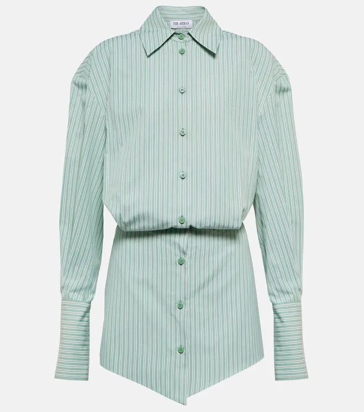 Silvye pinstriped poplin shirt dress