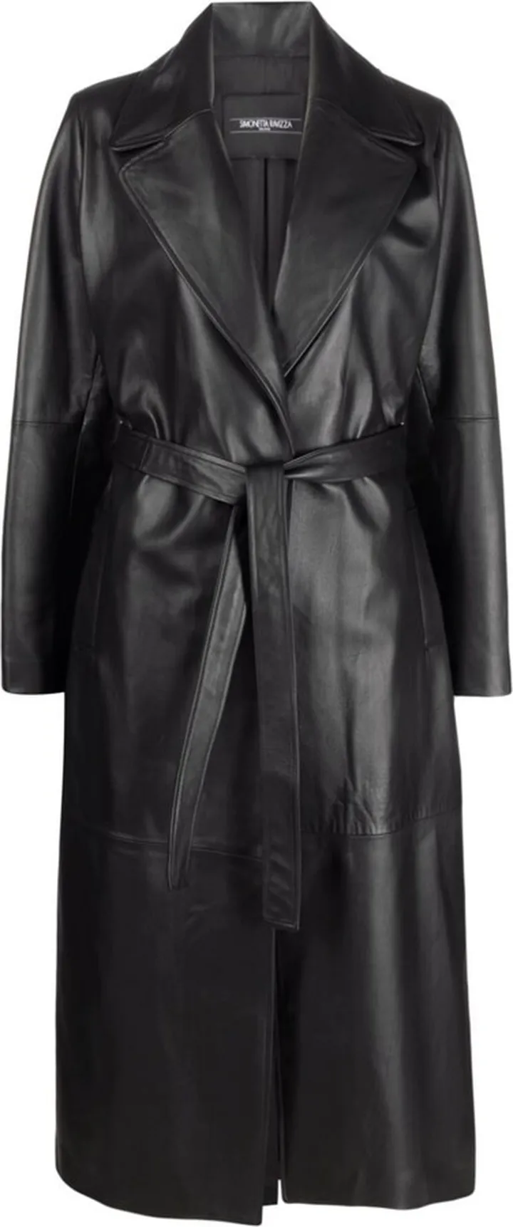 Belted Leather Coat