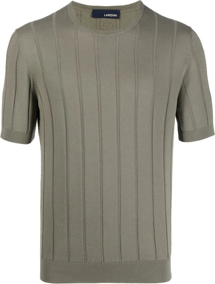 ribbed-knit cotton T-shirt