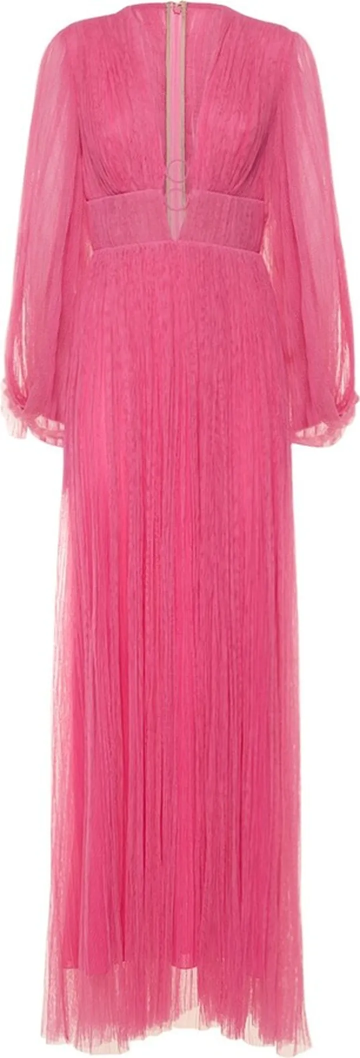 Pleated tulle long dress