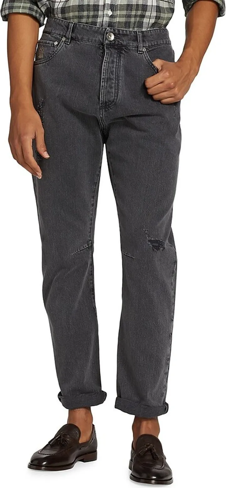 Distressed Slim Jeans