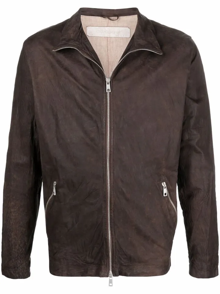 Zip-Up Leather Jacket