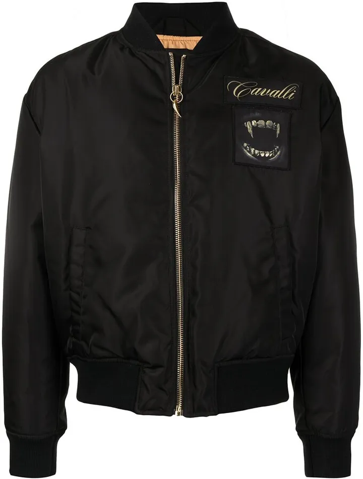 Patch-Detail Bomber Jacket