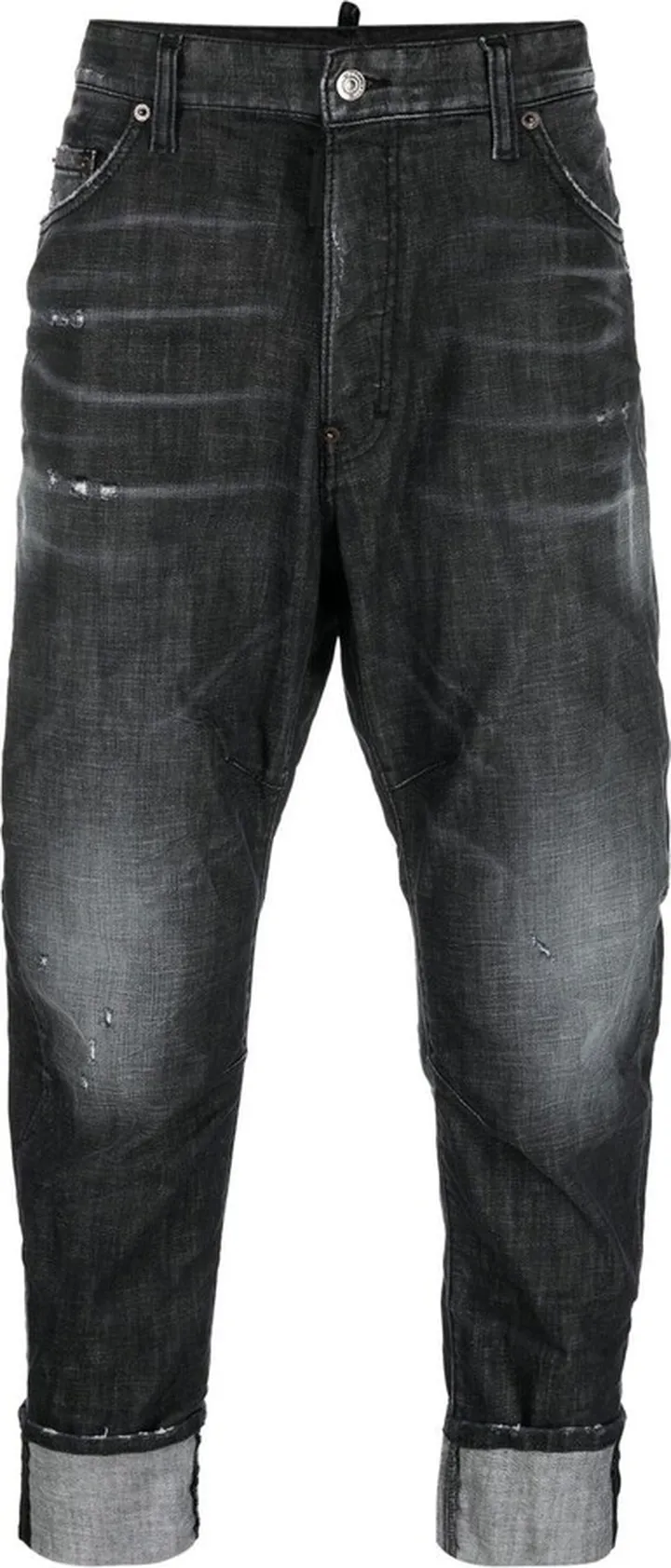 Distressed Tapered Jeans