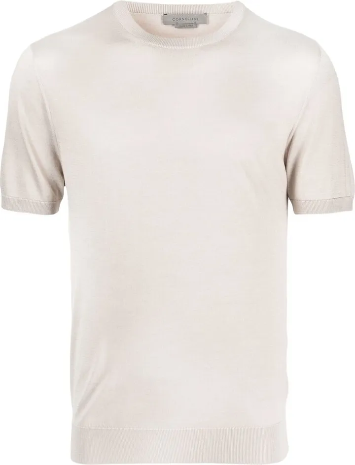 short-sleeve silk T-shirt