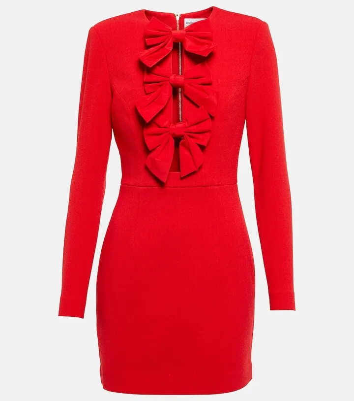 Scarlett bow-detail minidress