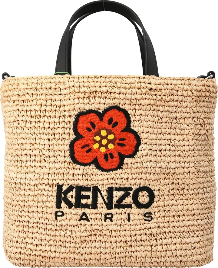 Raffia Logo Handbag