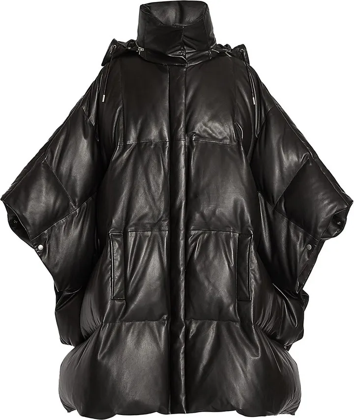 Down Cape In Lambskin
