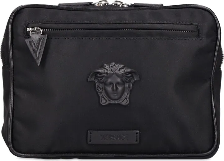 Medusa nylon & leather belt bag