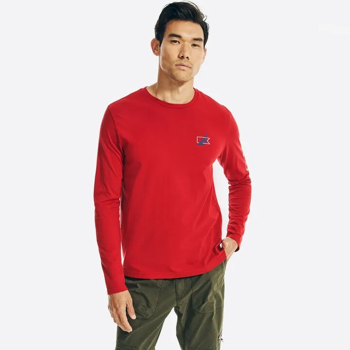 Sustainably Crafted Graphic Long-Sleeve T-Shirt
