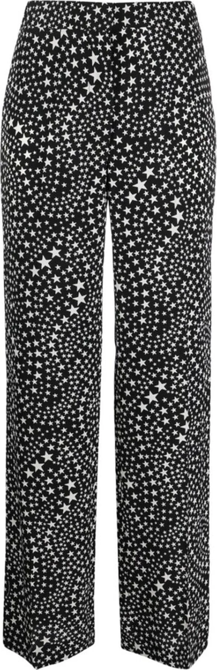 Star-Print Silk Trousers