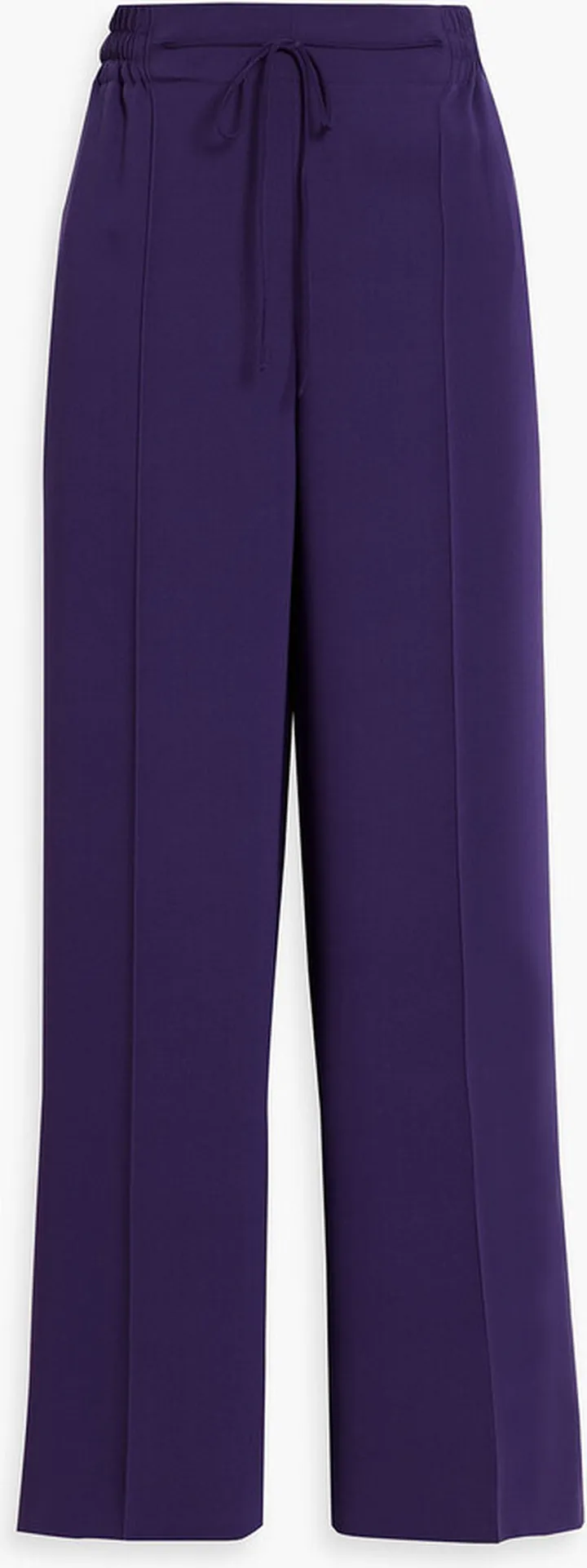 Silk-blend wide-leg pants