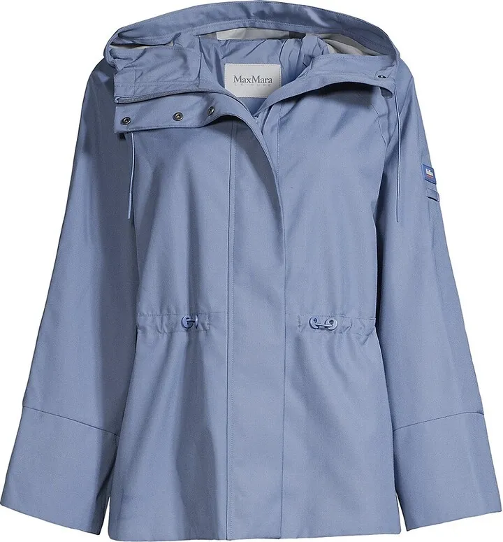 Hooded Drawcord Raincoat