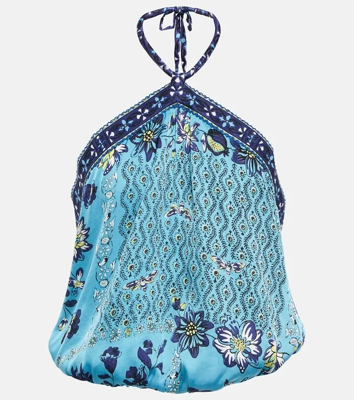 Isabelle floral halterneck top