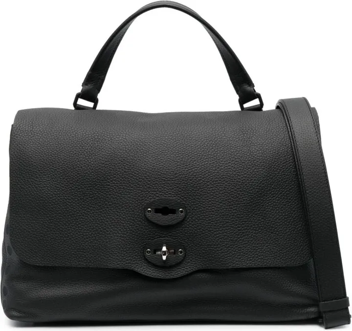 Grained Leather Tote Bag