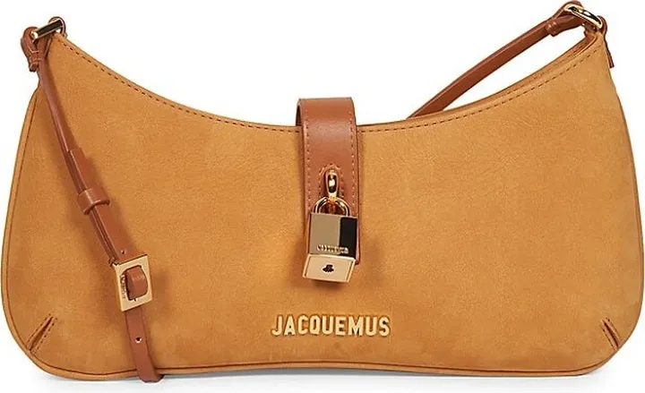 Le Bisou Cadenas Suede Shoulder Bag