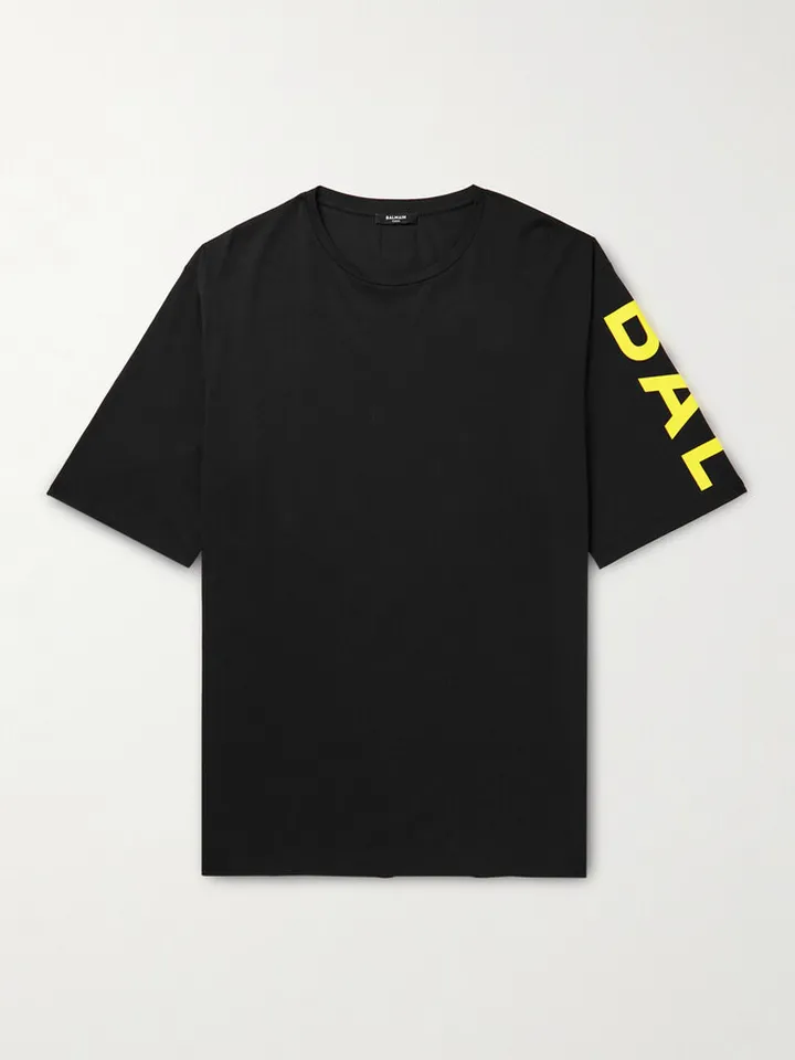 Oversized Logo-Print Cotton-Jersey T-Shirt