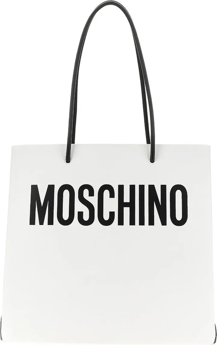 Moschino Logo Printed Shopper Tote Bag