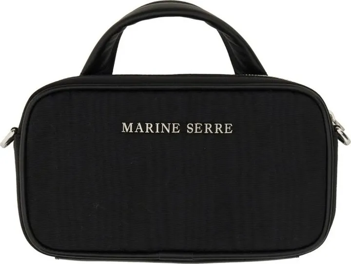 Marine Serre Logo Lettering Mini Madame Moire Tote Bag