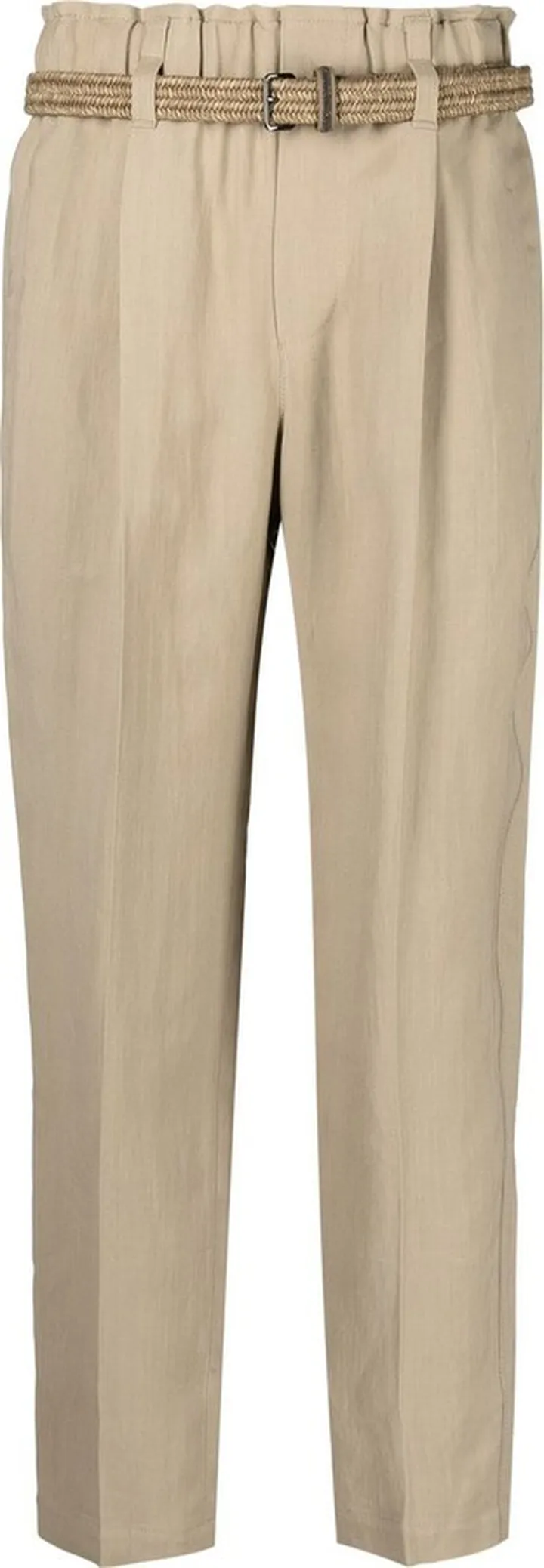 High-Rise Belted Trousers